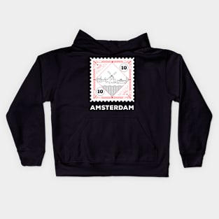 Amsterdam Stamp Design Kids Hoodie